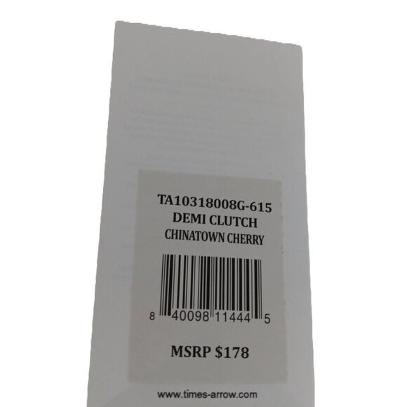 Demi Clutch Chinatown Cherry Leather Handbag Time's Arrow NWT - Picture 7 of 7